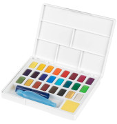 Aquarellfarben farbsortiert