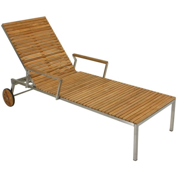 4041908118240 - Sonnenliege Teak Teakholz Edelstahl 197cm Holz Gartenliege Liege Liegestuhl 4041908118240 - Sonnenliege Teak Teakholz Edelstahl 197cm Holz Gartenliege Liege Liegestuhl
