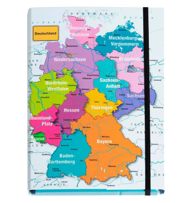 Heftbox Deutschland 21325-15, A4 Deutschlandkarte, 40mm Füllhöhe, Karton Heftbox Deutschland 21325-15, A4 Deutschlandkarte, 40mm Füllhöhe, Karton