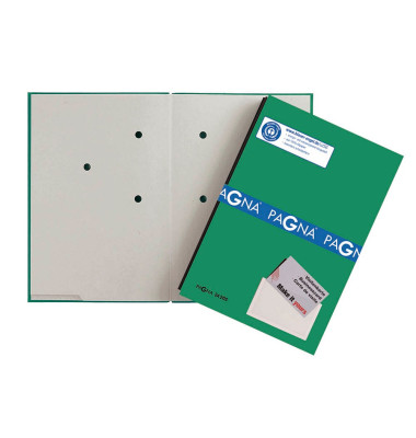 Unterschriftenmappe 24205-03, A4 20 Fächer Hartpappe grün