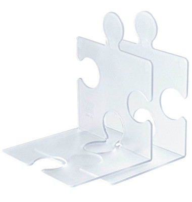 Buchstützen PUZZLE transparent