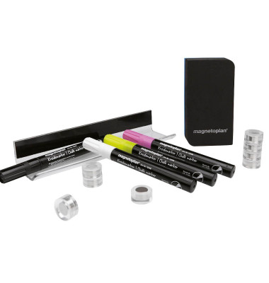 Glas-Magnettafel Zubehör-Set 14 Teile