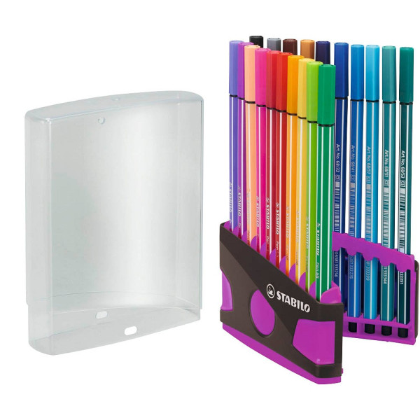 4006381551236 - STABILO Premium-Filzstifte Pen 68 20 Farben im Color Parade Tischset pink