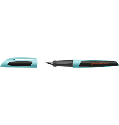 Flow Sporty Patronenfüller hellblau/schwarz M (mittel) Flow Sporty Patronenfüller hellblau/schwarz M (mittel)
