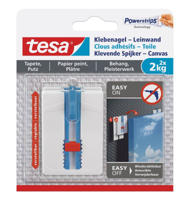 Klebenagel Powerstripes, 77779-00000-00, bis 2kg, wei&szlig;
