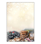 Weihnachtsbriefpapier Pl&auml;tzchen Winter Smell DP304, A4, 90g