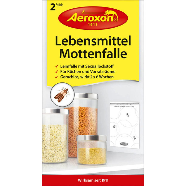 4027600444405 - Aeroxon® Lebensmittelmotten-Falle Fängt Dörrobstmotten in Küchen und Vorratsräumen 1 Packung = 2 Stück 4027600444405 - Aeroxon® Lebensmittelmotten-Falle Fängt Dörrobstmotten in Küchen und Vorratsräumen 1 Packung = 2 Stück