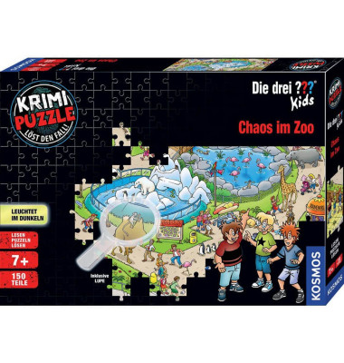 KRIMI-PUZZLE Die drei??? Kids- Chaos im Zoo Puzzle 150 Teile