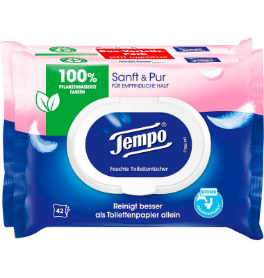 Feuchttücher Sanft & Pur Duo-Pack 2x 42 Tücher