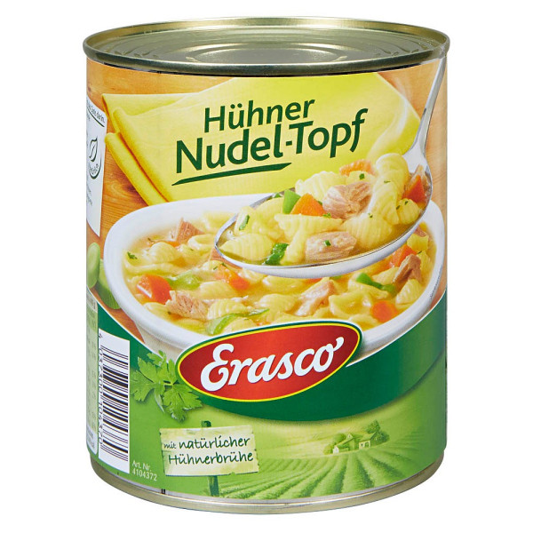 4037300104370 - Hühner Nudel Dosen-Eintopf 4037300104370 800 Gramm 4037300104370 - Hühner Nudel Dosen-Eintopf 4037300104370 800 Gramm