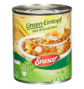 Linsen mit Würstchen Dosen-Eintopf