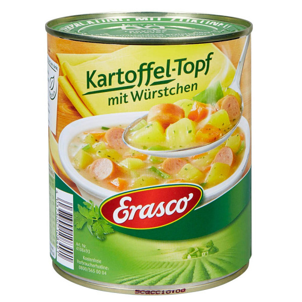 4037300108491 - Kartoffel mit Würstchen Dosen-Eintopf 4037300108491 800 Gramm 4037300108491 - Kartoffel mit Würstchen Dosen-Eintopf 4037300108491 800 Gramm