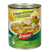 Erbsen mit Würstchen Dosen-Eintopf
