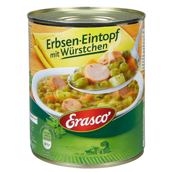 4037300108309 - Erbsen mit Würstchen Dosen-Eintopf 4037300108309 800 Gramm 4037300108309 - Erbsen mit Würstchen Dosen-Eintopf 4037300108309 800 Gramm