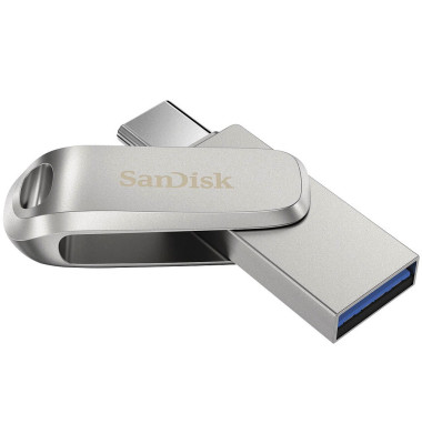 USB-Stick Ultra Dual Drive Luxe SDDDC4-128G-G46, silber, 128 GB