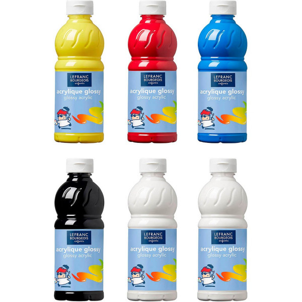 3013641882949 - 6 LEFRANC BOURGEOIS Acrylfarben farbsortiert 6x 5000 ml 3013641882949 - 6 LEFRANC BOURGEOIS Acrylfarben farbsortiert 6x 5000 ml