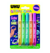 Bastelkleber 48210 Glow in the dark, 5x 10g, permanent