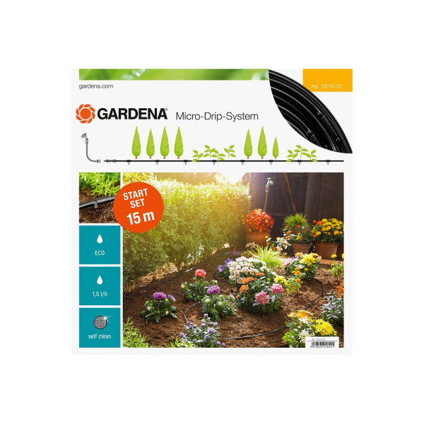 4078500018241 - GARDENA Micro-Drip System Start-Set Pflanzreihen S 46 mm (3 16) Schlauchlänge 15 m 13010-20