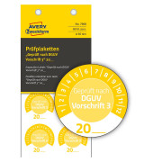 Prüfplaketten 7908 gelb