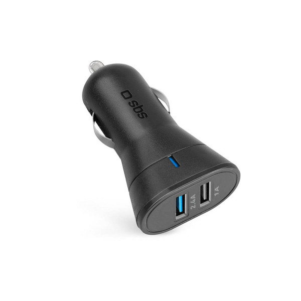 8018417237249 - Mobile Ladegerät fürs Auto mit zwei USB-Ausgängen USB-Ladegerät 12 w kfz lkw Ausgangsstrom (max - SBS 8018417237249 - Mobile Ladegerät fürs Auto mit zwei USB-Ausgängen USB-Ladegerät 12 w kfz lkw Ausgangsstrom (max - SBS