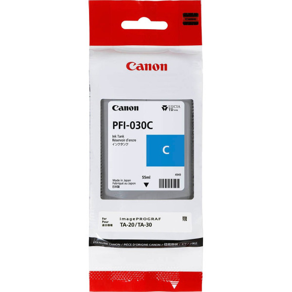 Canon Druckerpatrone PFI-030 3490C001 (kompatibel zu Canon PFI-030), cyan 4549292132939 Canon