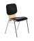 Besucherstuhl myDARIO, schwarz / chrom, ohne Armlehnen, 4-Fu&szlig;-Gestell