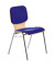 Besucherstuhl myDARIO, blau / chrom, ohne Armlehnen, 4-Fu&szlig;-Gestell