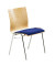 Besucherstuhl myARCADO, blau / chrom, ohne Armlehnen, 4-Fu&szlig;-Gestell