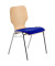 Besucherstuhl myDARIO, blau / chrom, ohne Armlehnen, 4-Fu&szlig;-Gestell