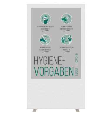 easyScreen Stellwand Hygiene-Vorgaben 94,0 x 174,0 cm