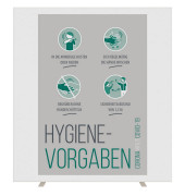 easyScreen Stellwand Hygiene-Vorgaben 160,0 x 174,0 cm