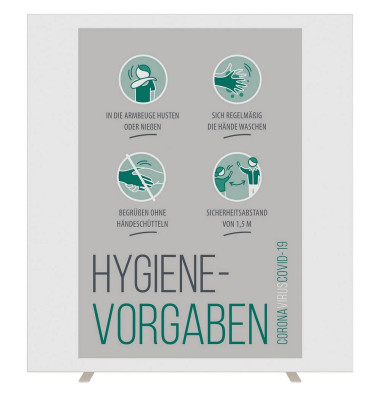 easyScreen Stellwand Hygiene-Vorgaben 160,0 x 174,0 cm