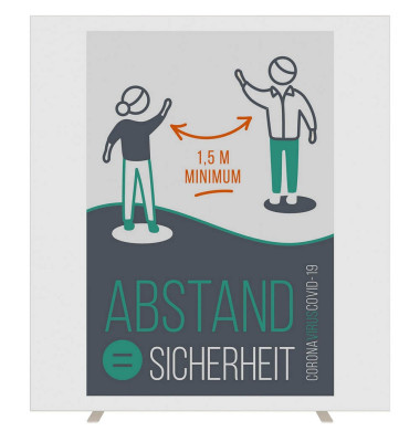 easyScreen Stellwand Abstand-Sicherheit 160,0 x 174,0 cm