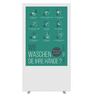 easyScreen Stellwand Hände-Waschen 94,0 x 174,0 cm