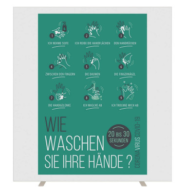 easyScreen Stellwand Hände-Waschen 160,0 x 174,0 cm