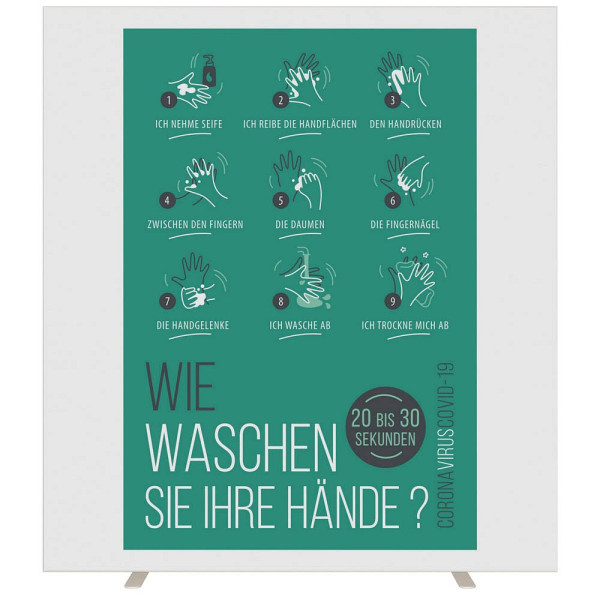 3660141953138 - easyScreen Stellwand Hände-Waschen 1600 x 1740 cm 3660141953138 PAPERFLOW 3660141953138 - easyScreen Stellwand Hände-Waschen 1600 x 1740 cm 3660141953138 PAPERFLOW