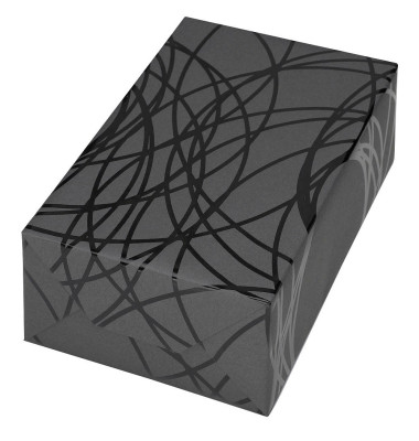 Geschenkpapier Pablo PR005070.050.050, Linien, 50cm x 50m, grau/schwarz Geschenkpapier Pablo PR005070.050.050, Linien, 50cm x 50m, grau/schwarz