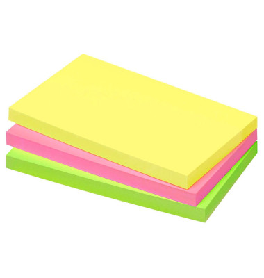 Haftnotizen 5655-21BOX, Box, 125x75mm, gelb/pink/grün, rechteckig