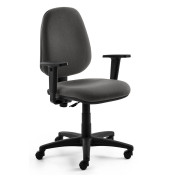 Bürostuhl myALPHA, anthrazit / schwarz, mit Armlehnen, bis 120kg
