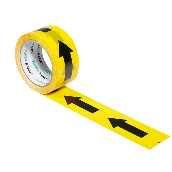 4255704328677 - Warnklebeband Pfeil Pfeile (lang) gelb schwarz 50 mm x 66 m 1 Rolle 4255704328677 66 Meter