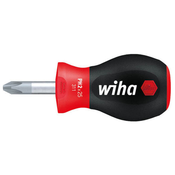 4010995269685 - Schraubendreher SoftFinish® Phillips mit kurzer Rundklinge Stubby PH1 x 25 mm (26968) - Wiha 4010995269685 - Schraubendreher SoftFinish® Phillips mit kurzer Rundklinge Stubby PH1 x 25 mm (26968) - Wiha