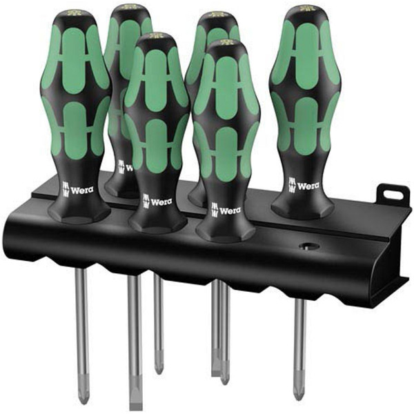 4013288041616 - 335 350 355 6 Schraubendrehersatz Kraftform Plus Lasertip + Rack 6-teilig - Wera 4013288041616 - 335 350 355 6 Schraubendrehersatz Kraftform Plus Lasertip + Rack 6-teilig - Wera