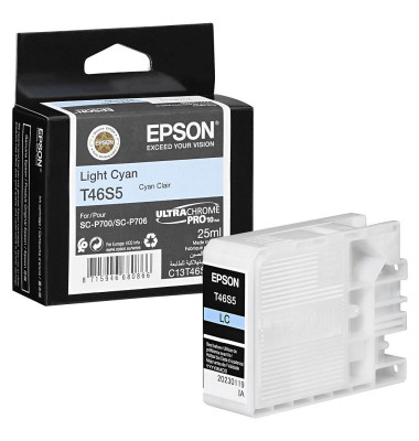 Druckerpatrone T46S5 C13T46S500 (kompatibel zu Epson T46S5), cyan hell