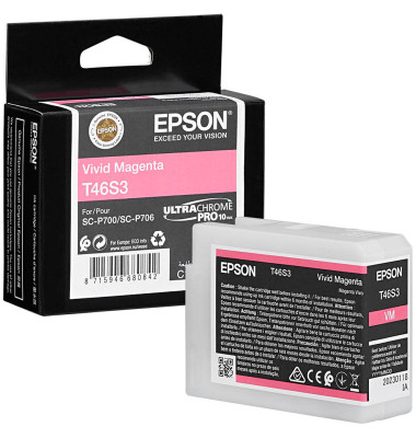 Druckerpatrone T46S3 C13T46S300 (kompatibel zu Epson T46S3), magenta