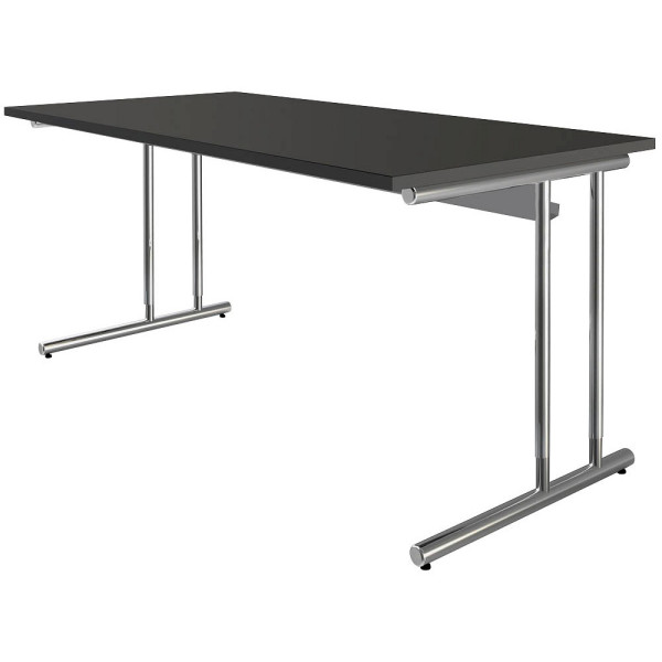 4044917433946 - Schreibtisch 11765113 manuell höhenverstellbar 68 - 82cm (H) 160cmx80cm (BxT) rechteckig anthrazit   chrom 4044917433946 Ker