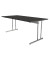 Schreibtisch, manuell höhenverstellbar, 68-82cm (H), 180x80cm (BxT), rechteckig, anthrazit / chrom