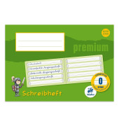 Schreiblernheft 734500702 Premium, Lineatur 0 / Schreiblern-Lineatur, A5 quer, 90g, grün, 16 Blatt / 32 Seiten