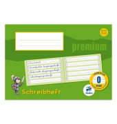 Schreiblernheft 734500702 Premium, Lineatur 0 / Schreiblern-Lineatur, A5 quer, 90g, gr&uuml;n, 16 Blatt / 32 Seiten