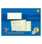 Schreiblernheft 734500901 Premium, Lineatur SL / Schreiblern-Lineatur / keine, A4 quer, 90g, blau, 16 Blatt / 32 Seiten