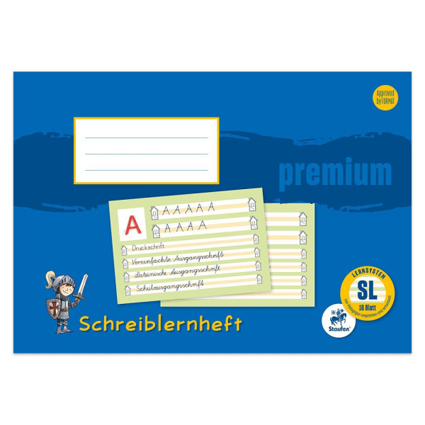 4006050500909 - Schreiblernheft 734500901 Premium Lineatur SL   Schreiblern-Lineatur A4 quer 80g blau 16 Blatt   32 Seiten 4006050500909 St